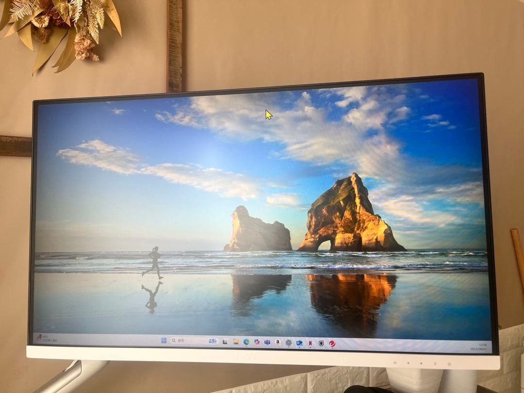 【はなか】MSIモニター2枚＆アームセット 27インチフルHD