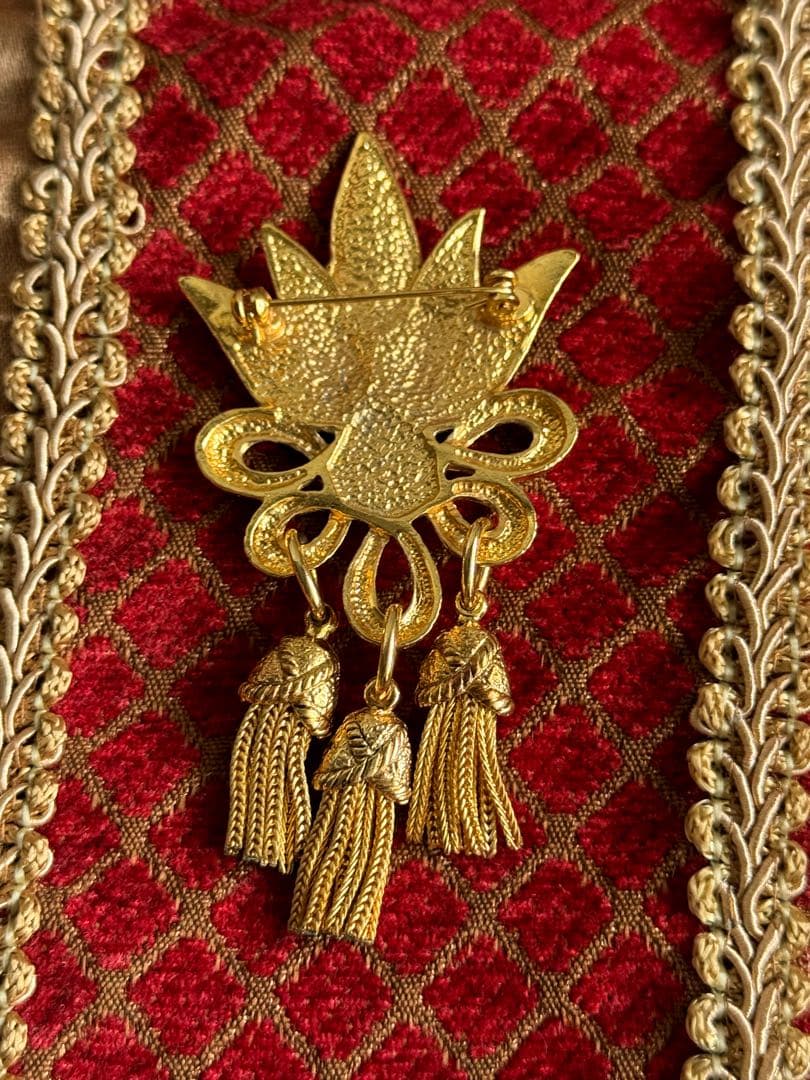 1990ssフランス製 SONIA RYKIEL フリンジ 箱付き ブローチ