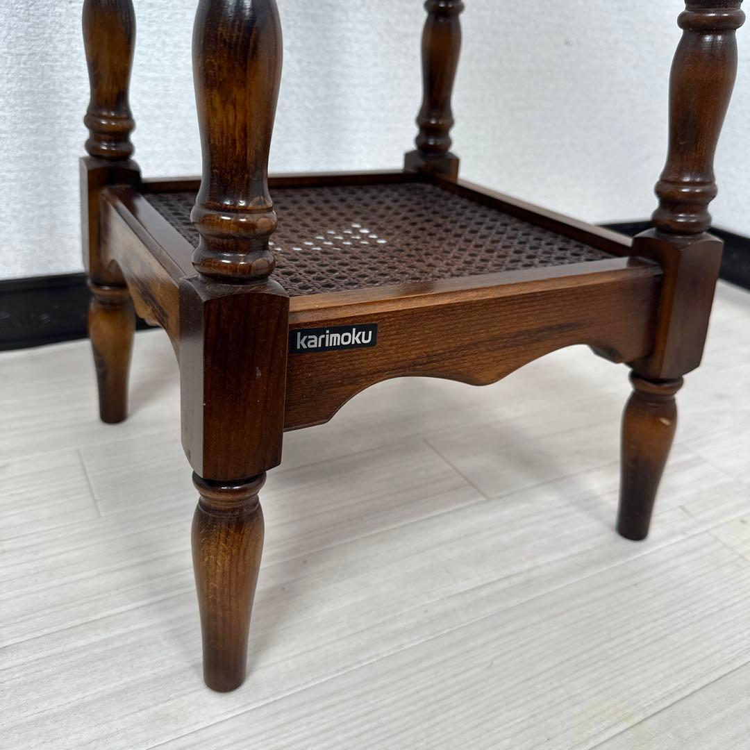 カリモク コロニアル サイドテーブル 電話台 TEL台 FAX台 ※i4※