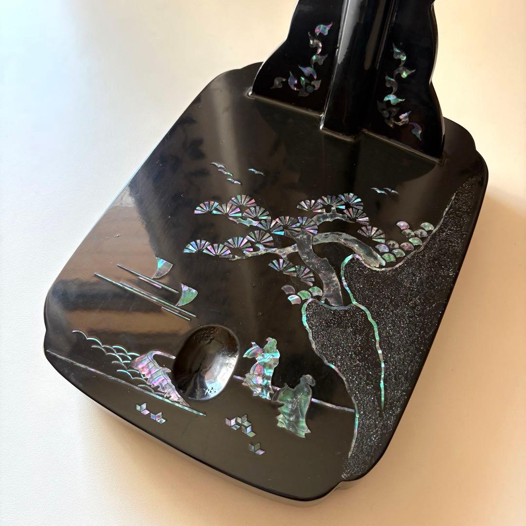 刀掛け台　縦置き　一本掛け　太刀掛け　螺鈿