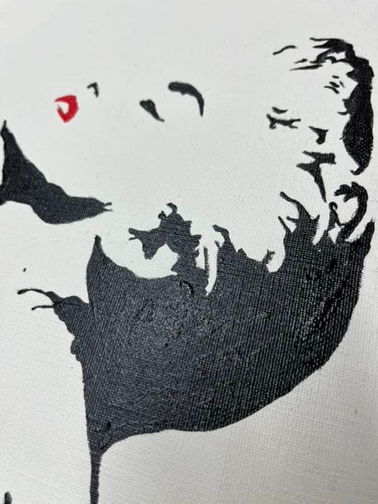 バンクシー⁈ 油彩 マドンナ 模写 額装付 美術品