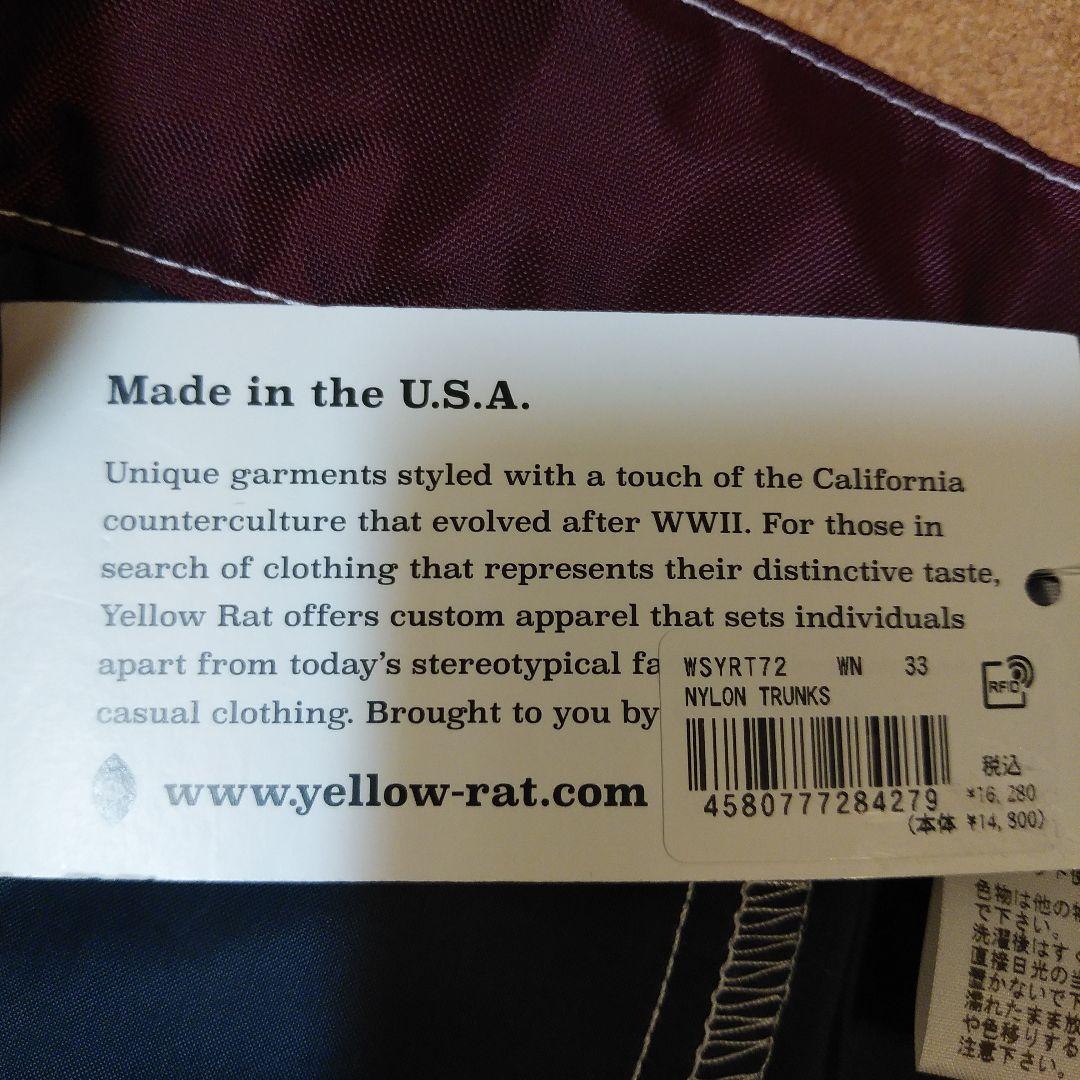 【新品未使用】イエローラット　ショートパンツ　サーフ・スイムパンツ　アメリカ製