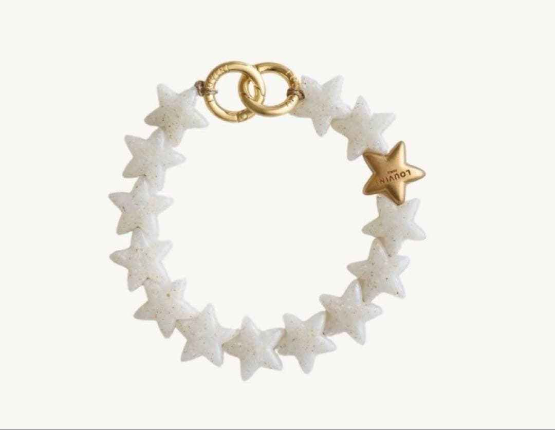 LOUVINIハンドストラップPETIT ETOILE WHITE 日本限定