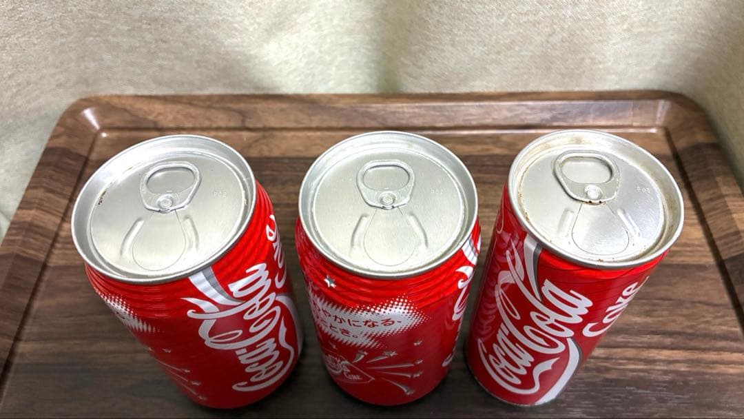 【激レア・プルタブ】コカ・コーラ 90年代 レトロ缶 3本セット 観賞用