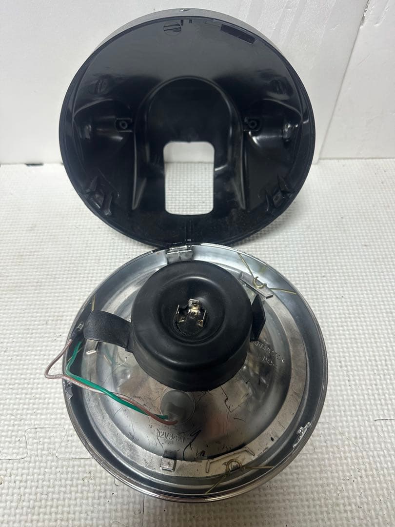 当時物シビエスーパーオスカー凹みレンズ付ヘッドライトASSYCIBIEマーシャル