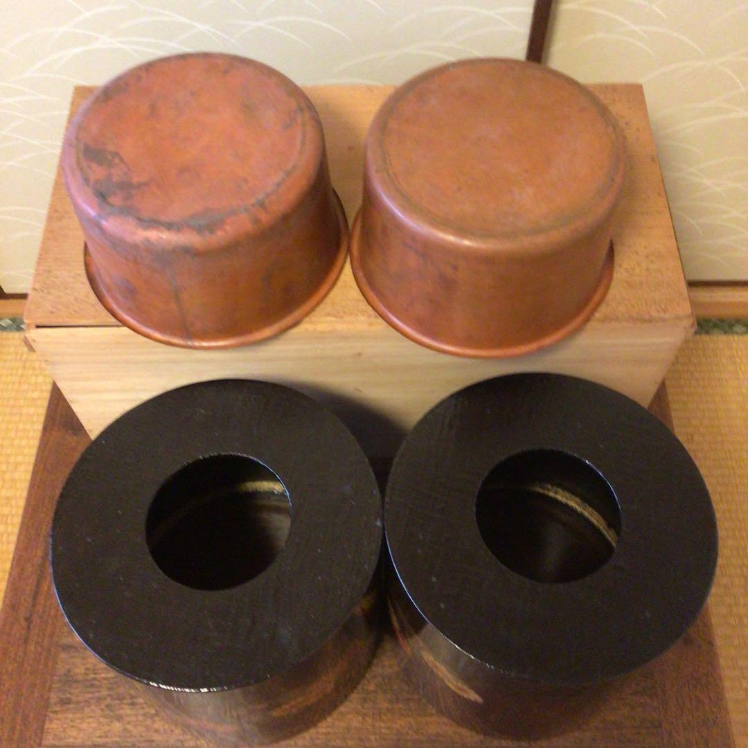 アンティーク　輪島塗り　手あぶり　2個セット　木箱付き　落とし付き