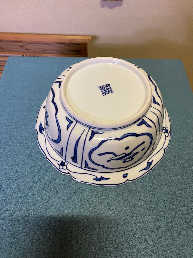 茶道具/染付兜鉢 一対 五山窯 林淡幽 造