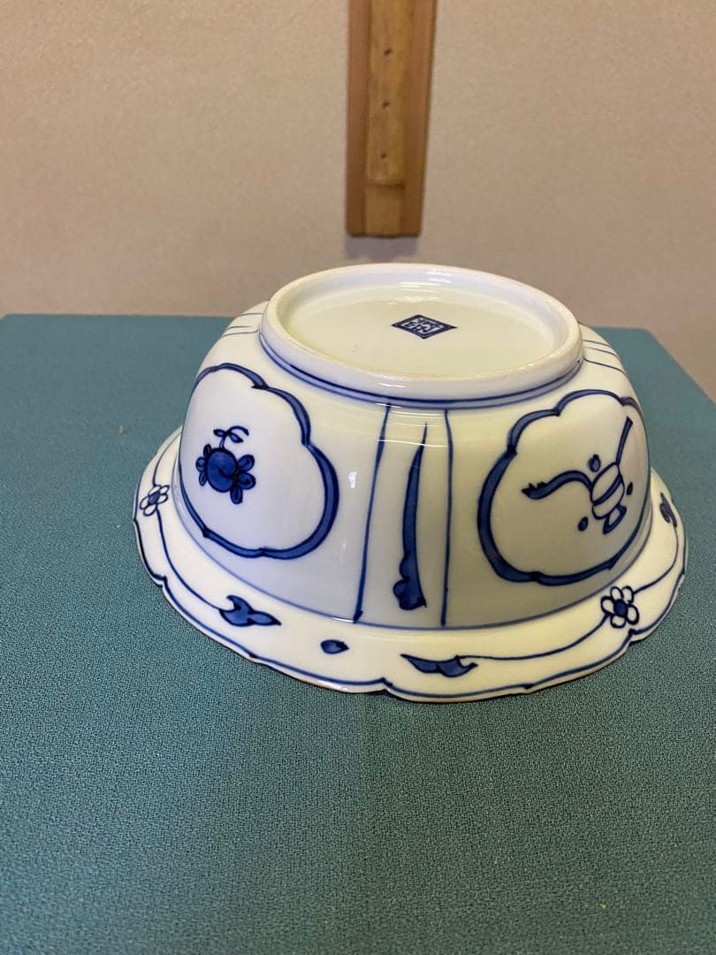 茶道具/染付兜鉢 一対 五山窯 林淡幽 造