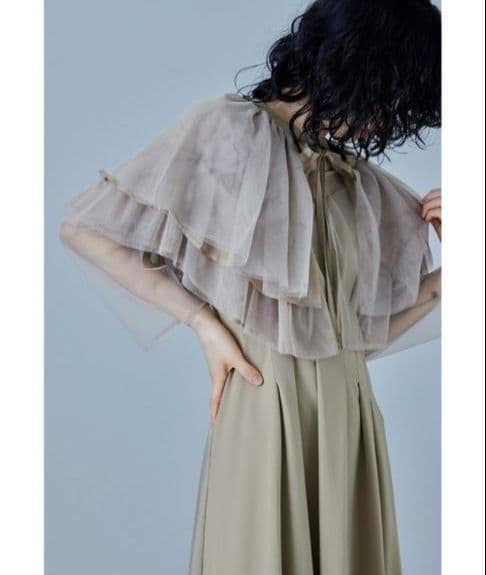 極美品 ドリードール niana ボレロ ケープ ドレス M 結婚式 お呼ばれ