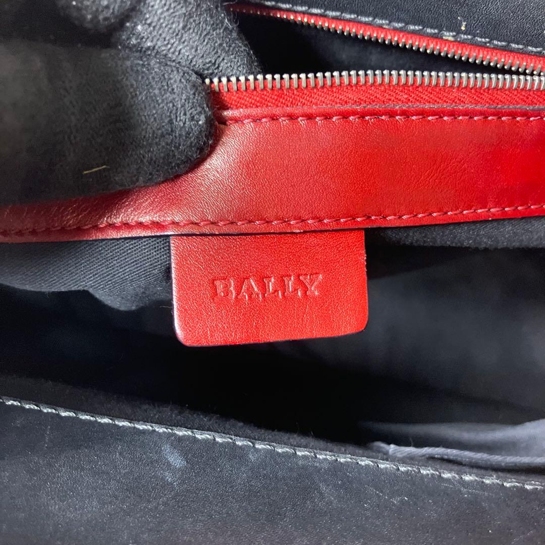 美品✨バリー ハンドバッグ Wポケット Bロゴ レザー 本革 自立型 ブラック