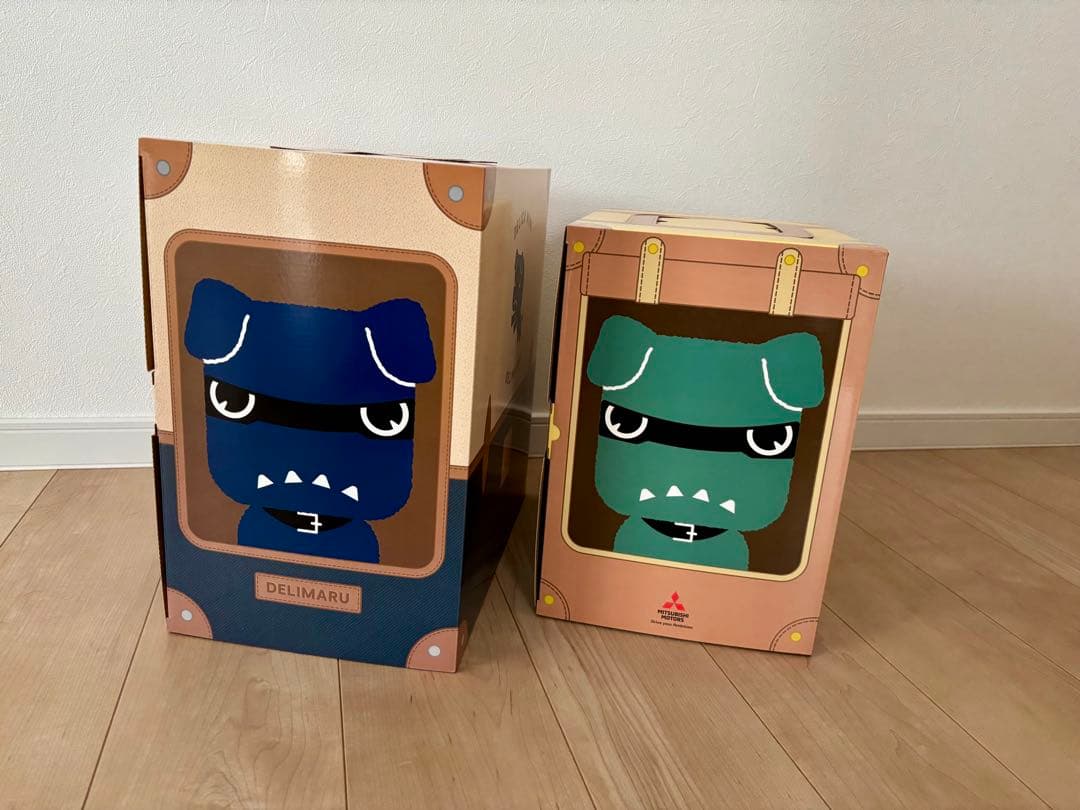 デリ丸　三菱　ぬいぐるみ　 デリカミニ　新品未使用２個セット　デニム&グリーン