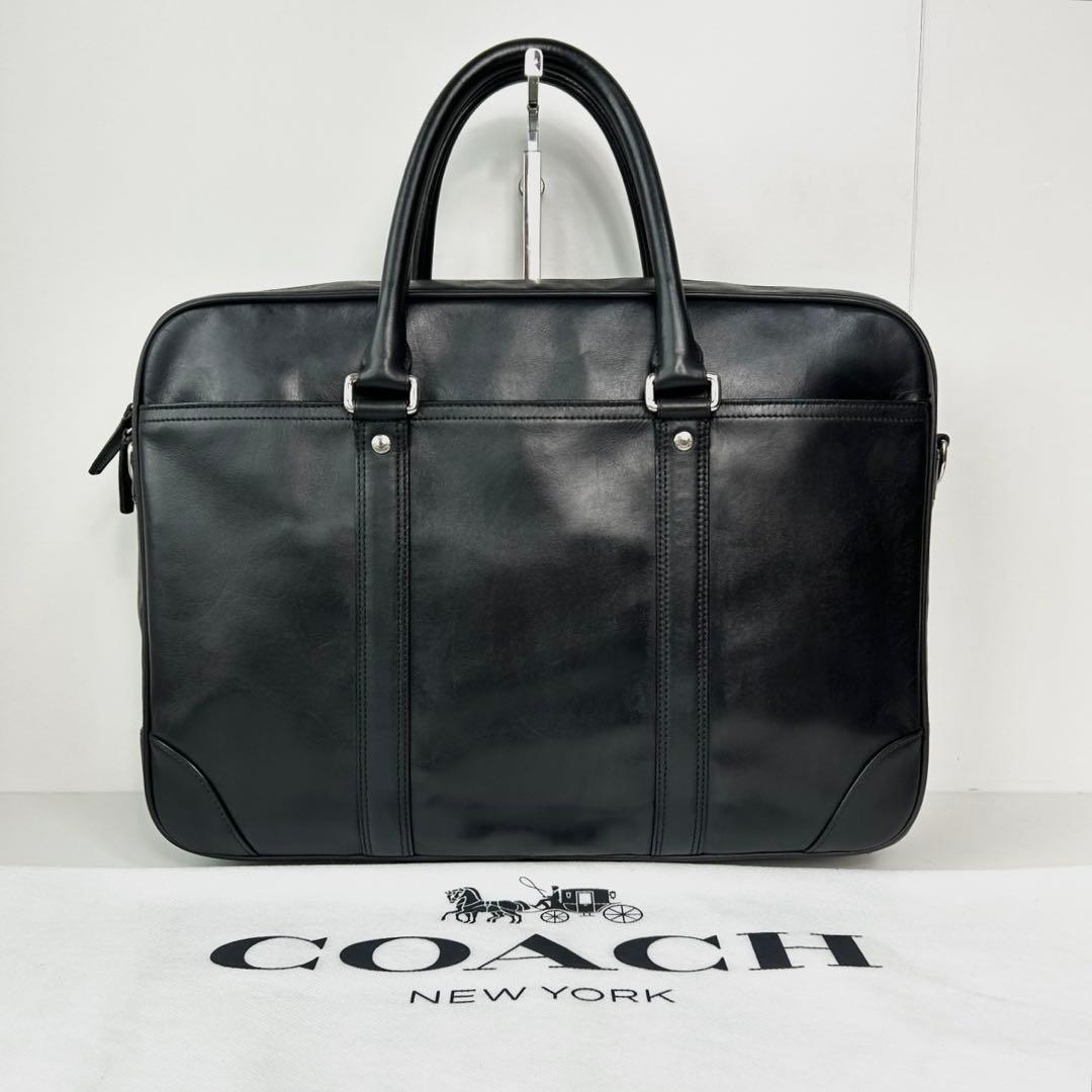 ✅【良品】メンテ済み　コーチ　ビジネスバッグ　COACH ショルダー　レザー