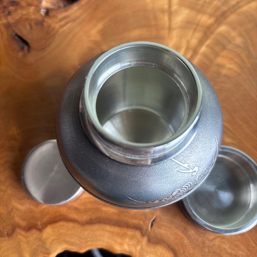 薩摩錫器 登六作 茶入 茶道具 共箱