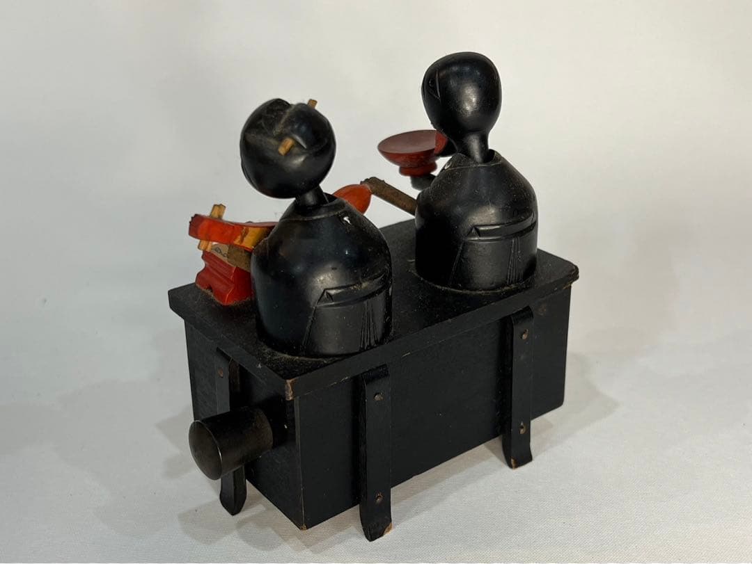 【希少】神戸人形 酒呑おとこと三味線おんな【からくり人形】