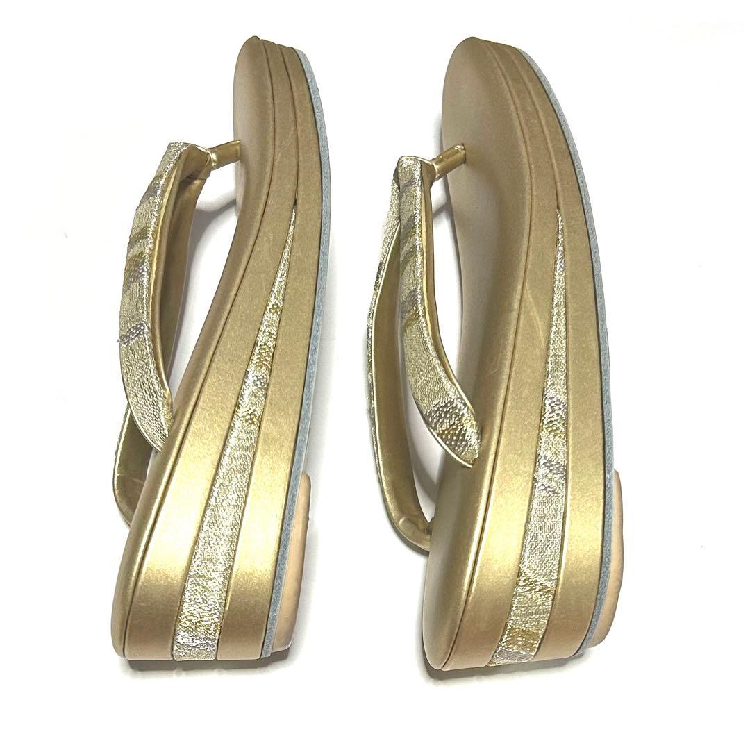 【新品級美品】伊と忠　和装バッグ草履セット　三層　フォーマル　成人式　M〜L