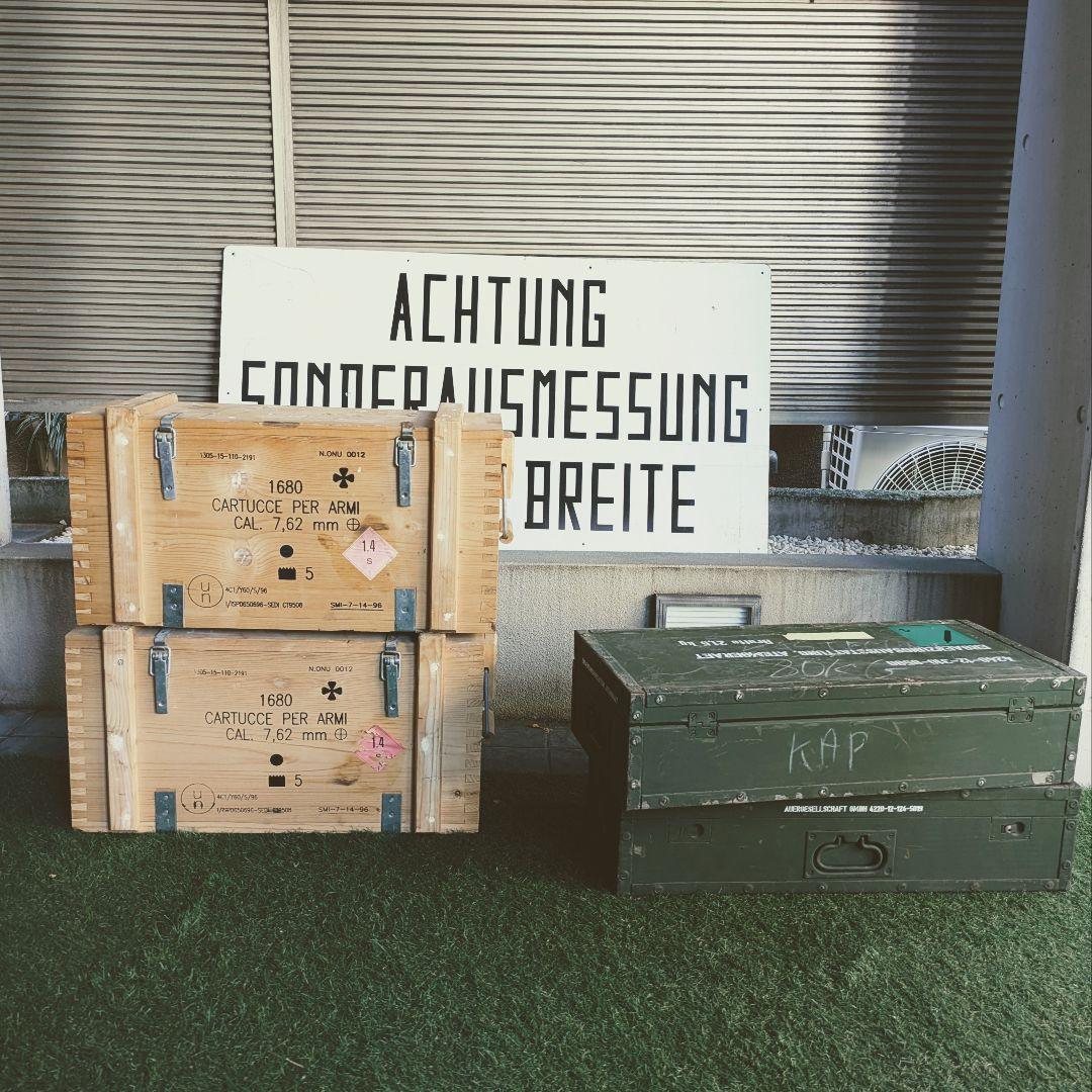 90s イタリア軍 アムニッション ウッドボックス 収納　ミリタリー　実物　軍物