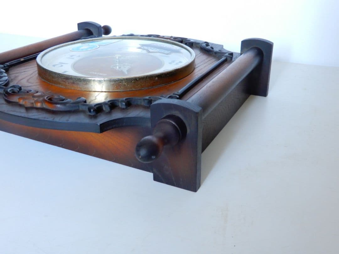 【良品】SEIKO 木製 アラーム式 壁掛け時計