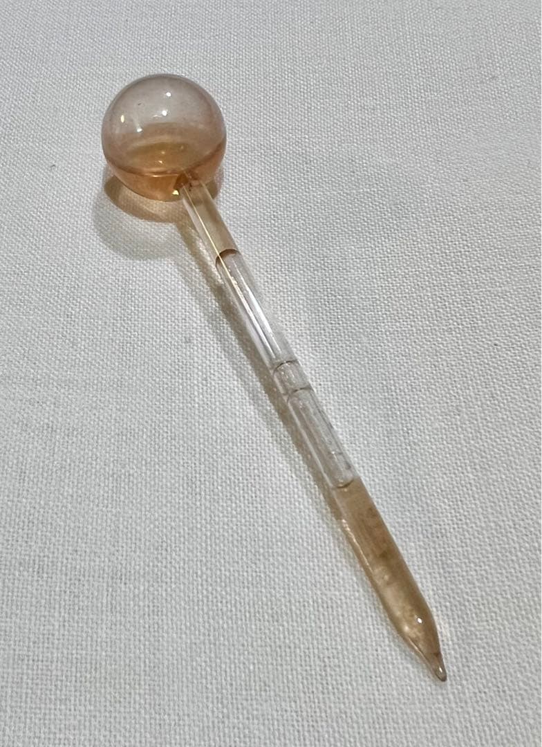 アンティーク　時代物　ウラン　和ガラス　かんざし　簪　球体　江戸ガラス　和装小物