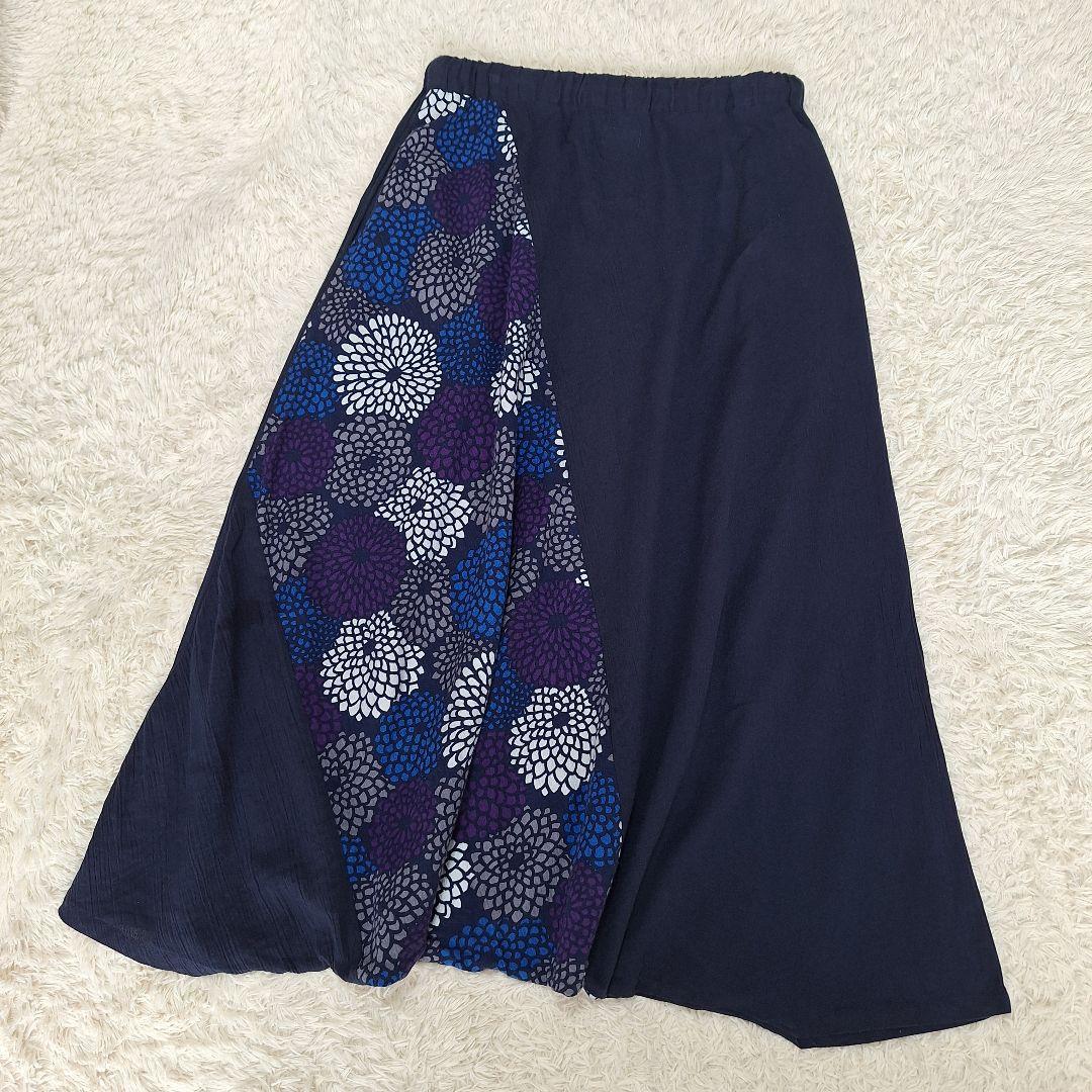 【美品】SOU・SOU モスリン富士　菊づくし夜来　サルエルパンツ　M