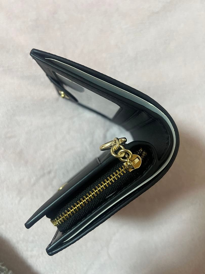 COACH ダークブラウン 三つ折り財布