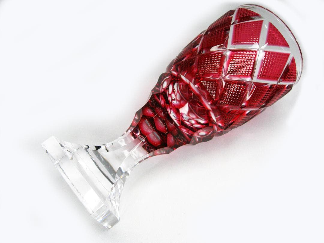 #尚古集成館 #監修 #復元 #島津 #薩摩切子 #グラス #大きめ #赤