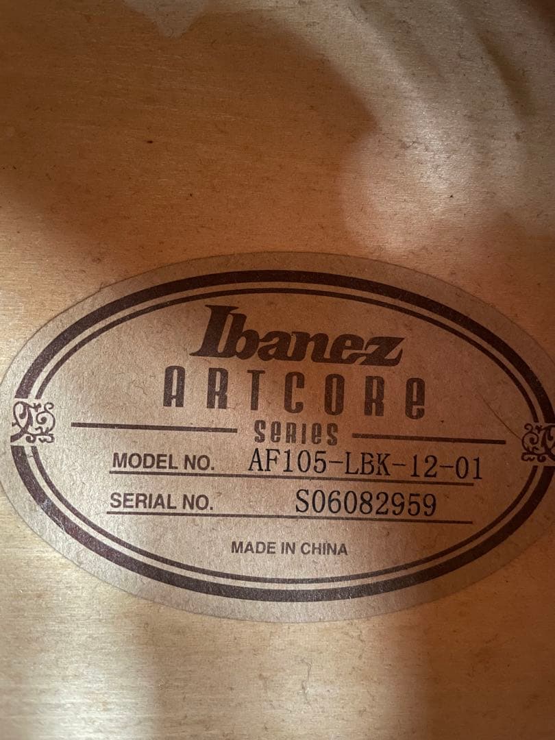 ギター Ibanez Artcore AF105-LBK