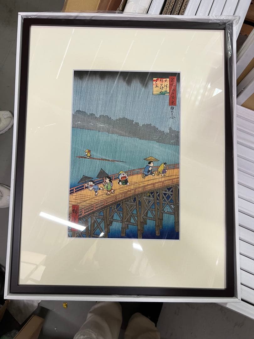 ドラえもん　木版画