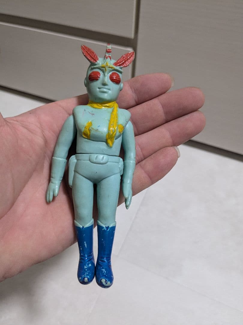 ※当時物希少　イナズマン ソフビ ブルマァク　写真確認要　背中ヒビあり