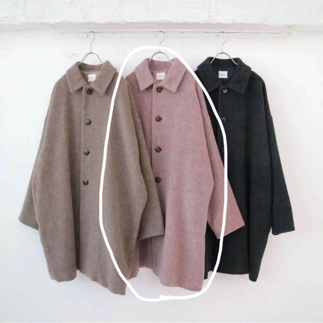 YARRA ヤラ　ウール混合 ボタン付きチェスターコート　ピンク