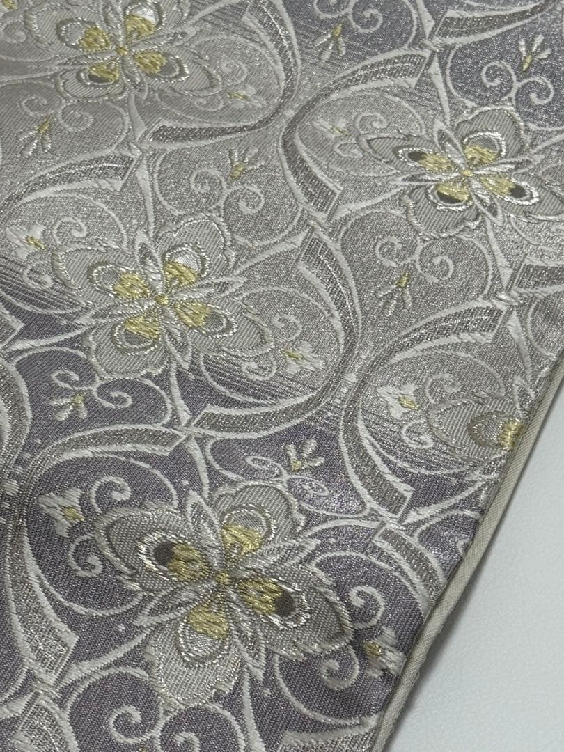 【新品未使用】 志都香織物　袋帯　西陣織　未仕立て　正絹　フォーマル　プラチナ箔