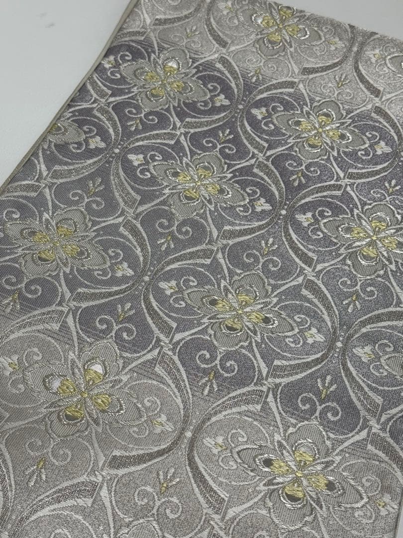 【新品未使用】 志都香織物　袋帯　西陣織　未仕立て　正絹　フォーマル　プラチナ箔