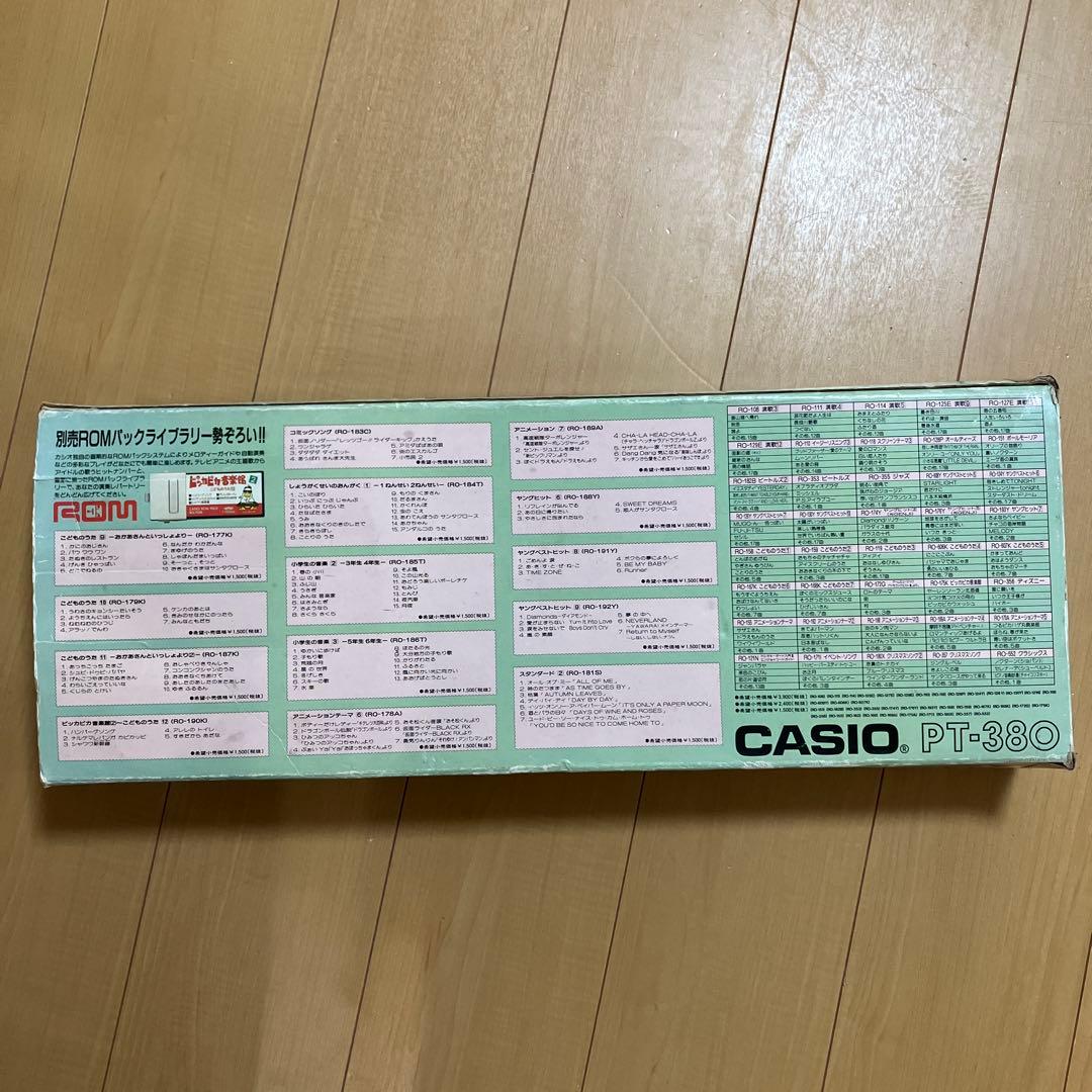 CASIO PT-380 ピッカピカトーン　キーボード・マイク・ROM5本セット