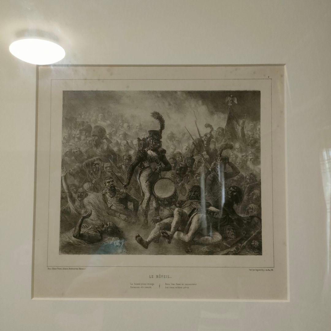 リトグラフ「鼓舞」（マリー・ラフェ、ナポレオン戦争）アンティーク骨董