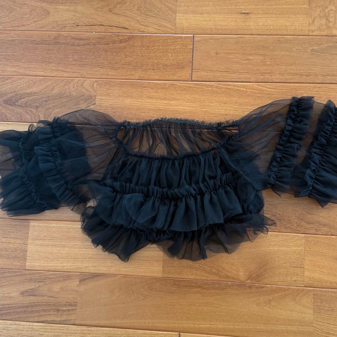 値下げ！LEJA チュールフリルオフショルダースパンコール