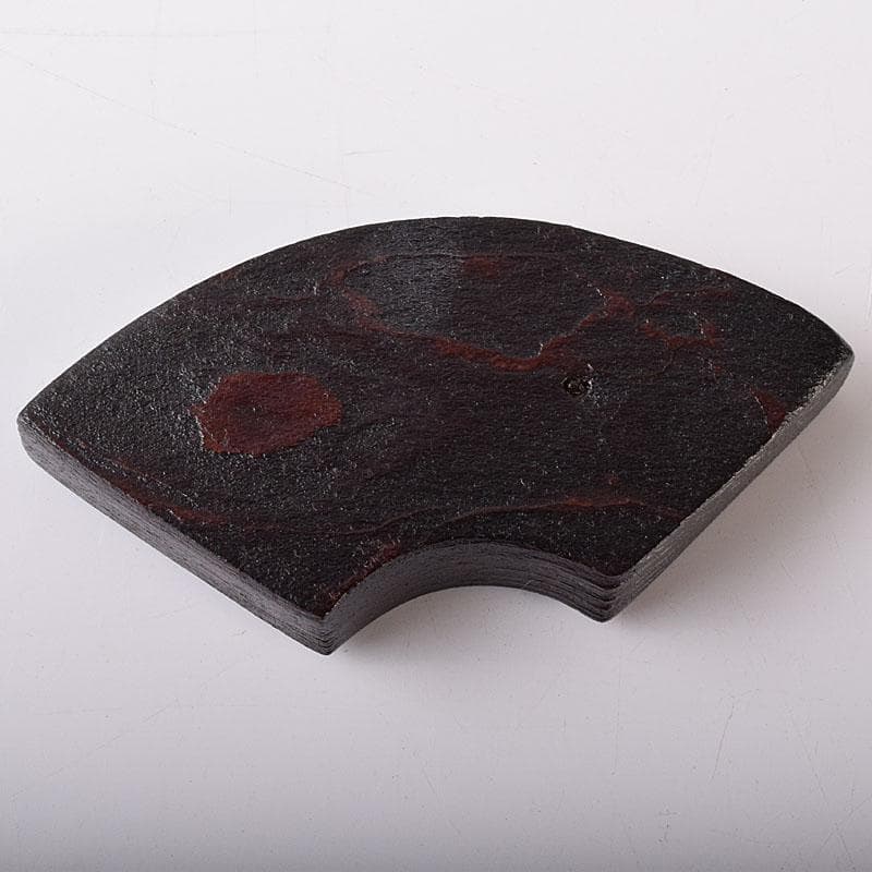 茶道具　塗師　高橋峯房作　秋草蒔絵　扇面型　香合　共箱　V　7778