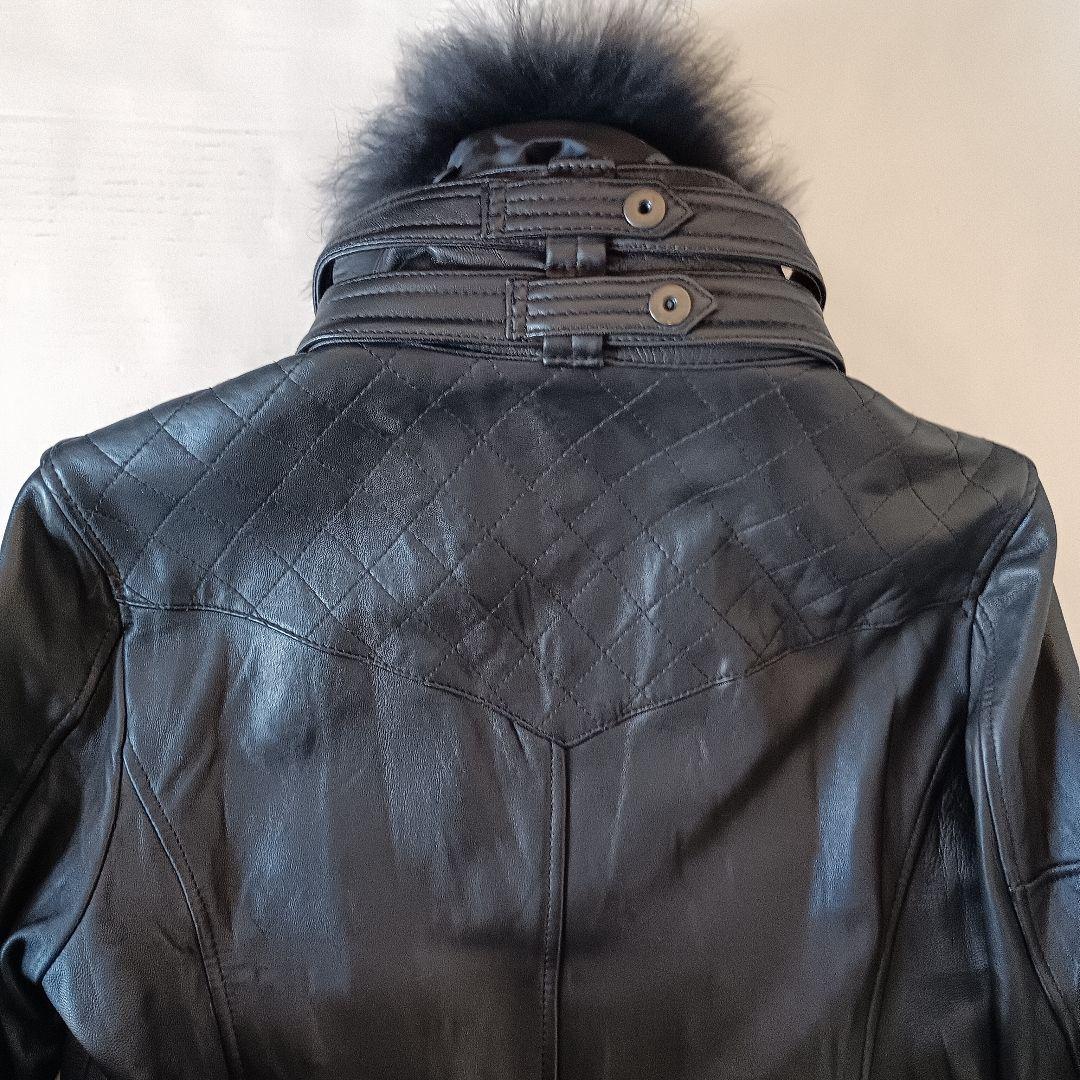 美品✦Jackrose ジャックローズ ファー付　ラクーン ライダース 黒