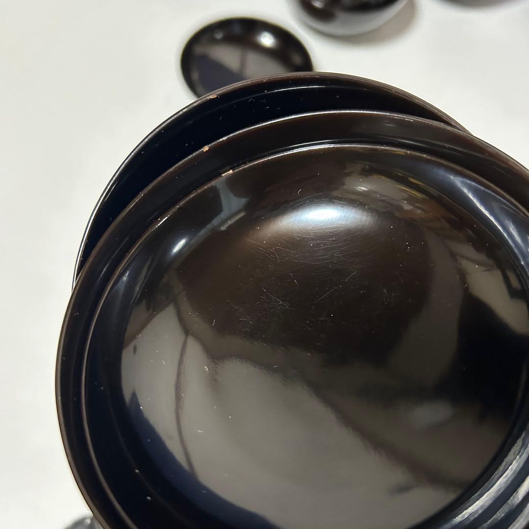 輪島塗　蒔絵　漆器 吸物椀 多用椀 松竹梅　金色鶴彫刻 10個セット