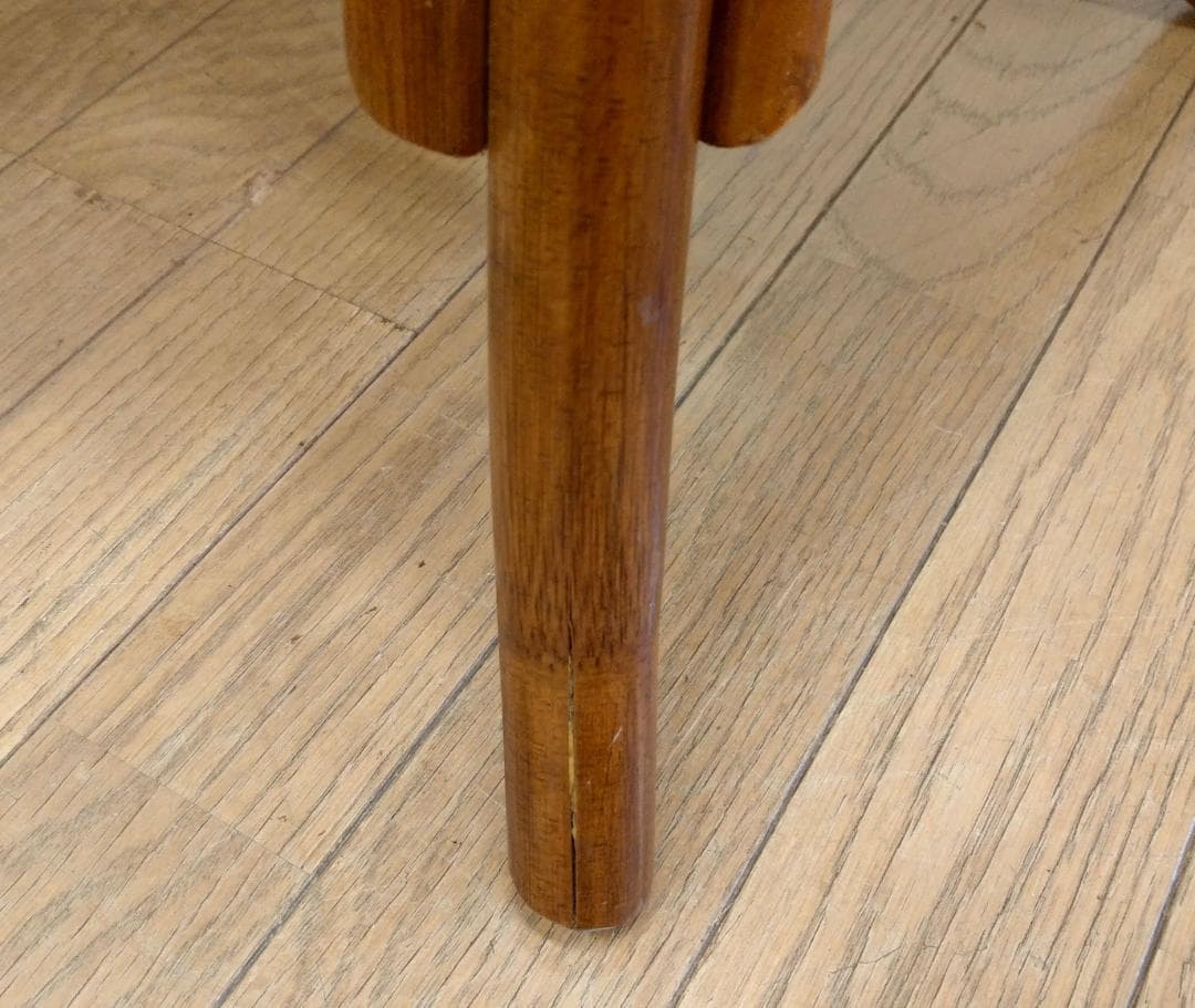 美品 籐家具 ラタン ダイニングテーブル サイドテーブル チェア ３点セット