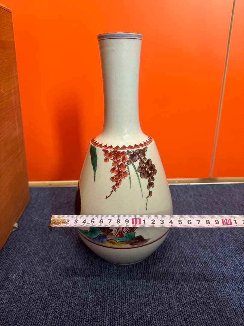 1802 浅蔵五十吉造 九谷 鳥 瑞鳥華生　花瓶