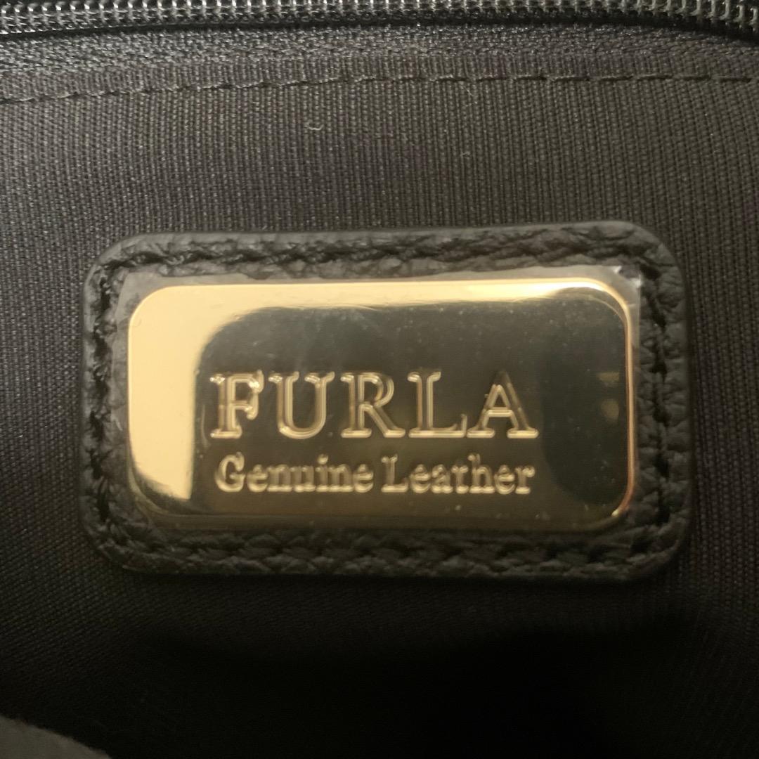 【極美品】FURLA 黒 レザー リュックサック バッグ