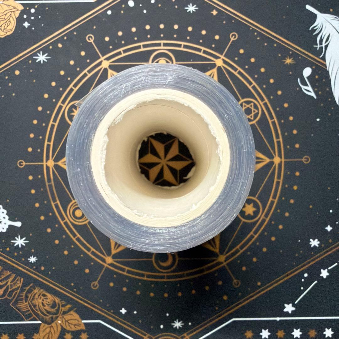 【8951】海外　マステ　中古巻　貝殻光マスキングテープ　狐　青　装飾系