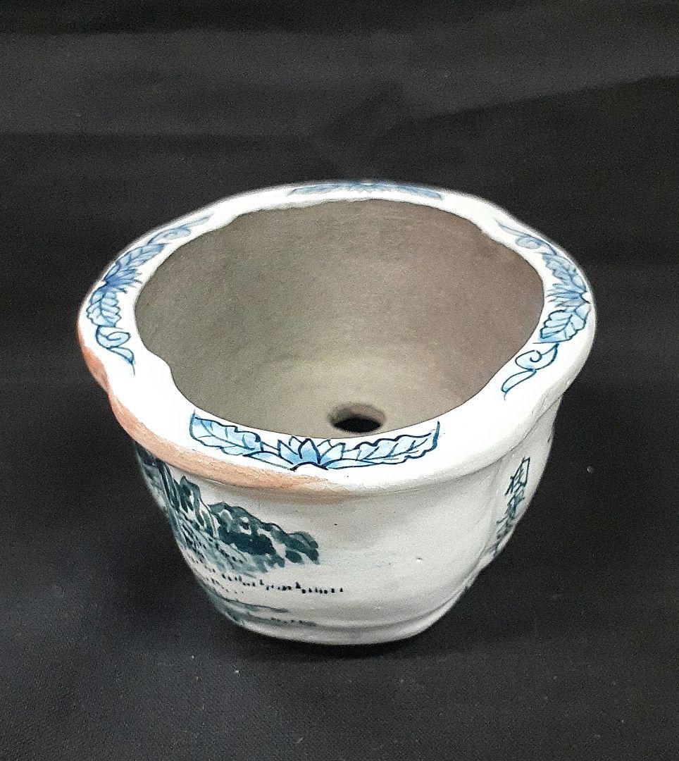 019.【陶翠窯】モッコ型３号盆栽鉢/植木鉢