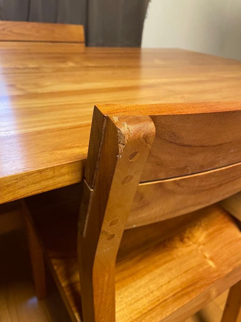 【セット売りのみ】unico ダイニングテーブルセット①