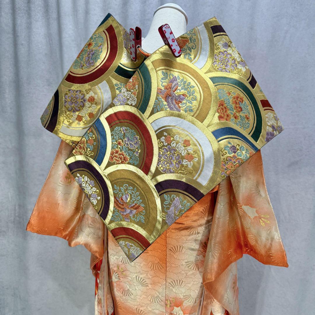 セミアンティーク　振袖フルセット　西陣織袋帯　156〜166　カトレア　可愛い❤︎