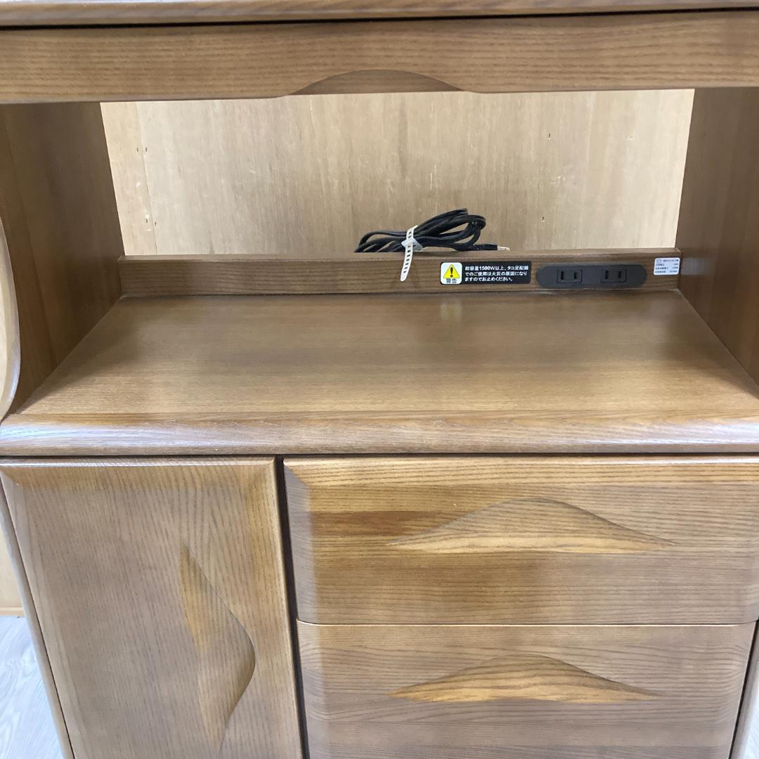 【カリモク】キャビネット　電話台　FAX台　コンセント付