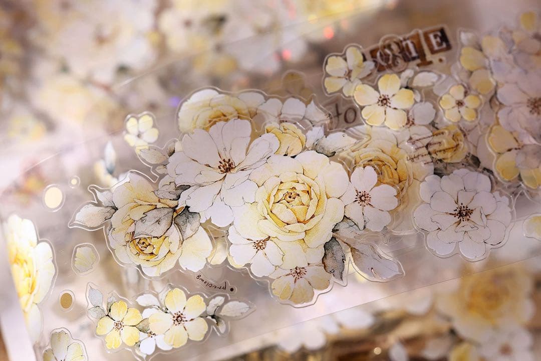 ⭐️SALE⭐️小白家文創《黄玫瑰》海外マスキングテープ マステ 【2744】