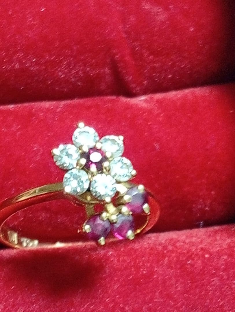 ぴーこ様訳あり❣️！❁ウォルサムスウィング花モチーフ リング