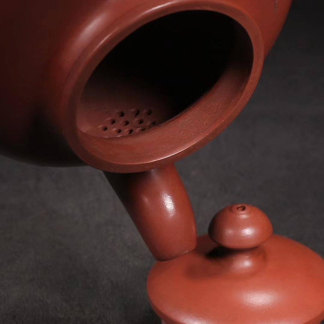 中国古美術・洪壽紫砂壺・原礦清水泥・顧景舟製壺紋・範曾(刻画)・紫泥急須・茶壺