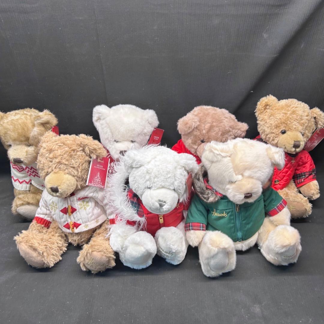 ▽※後左1114 Harrods Year's Bear 7体まとめ テディベア
