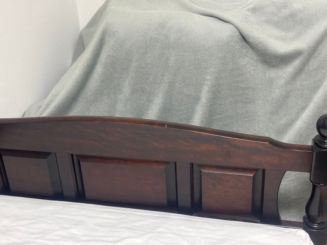 北海道民芸家具 和モダン シングルベッド 樺無垢材